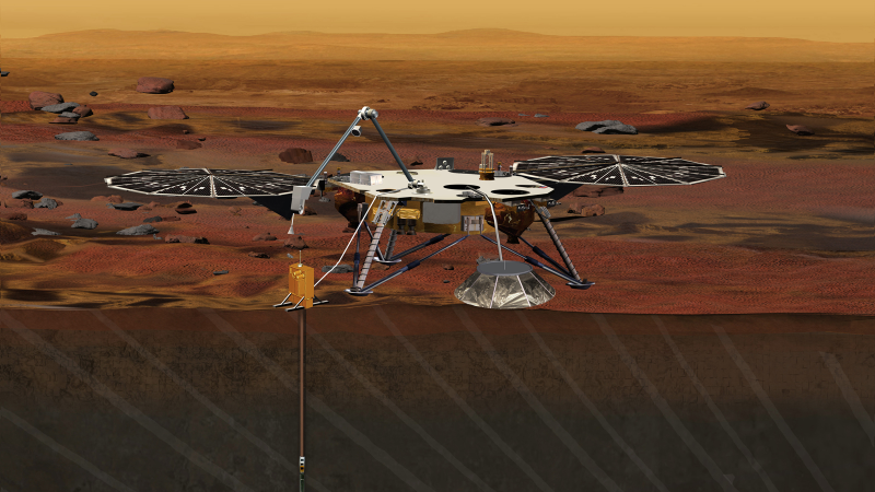 Concept drawing of InSight. (Image: NASA)